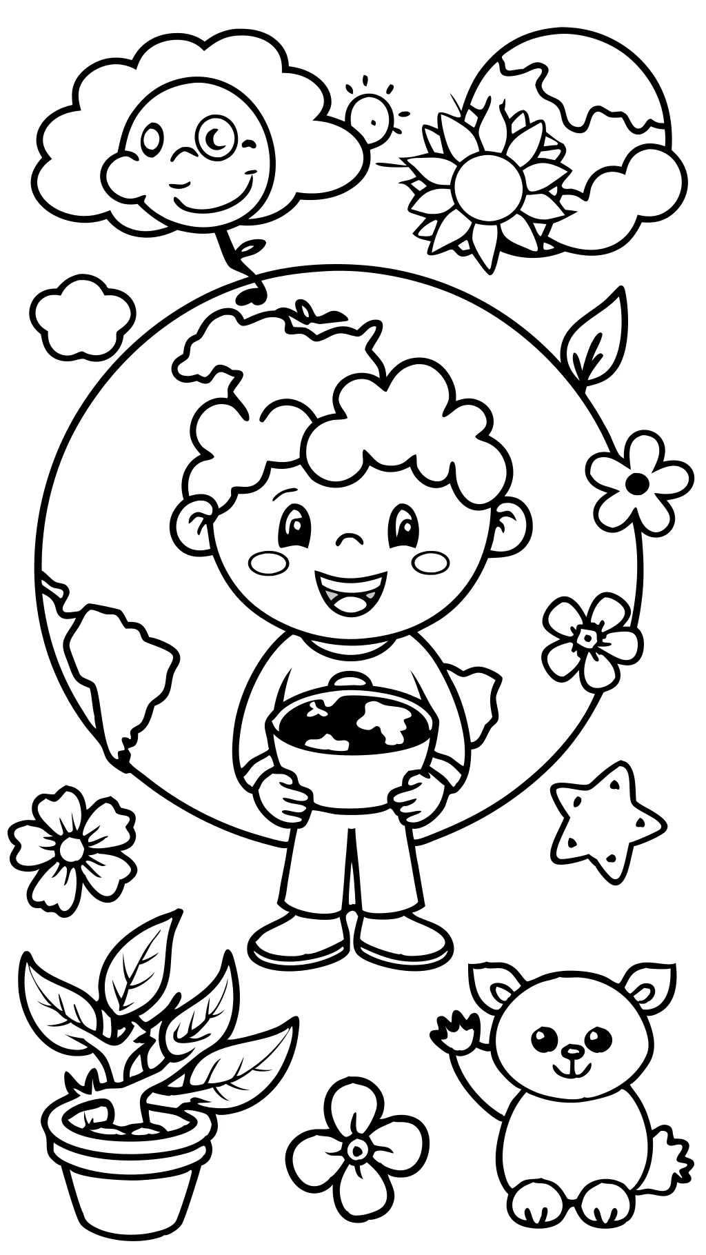 coloriages imprimables du jour de la Terre